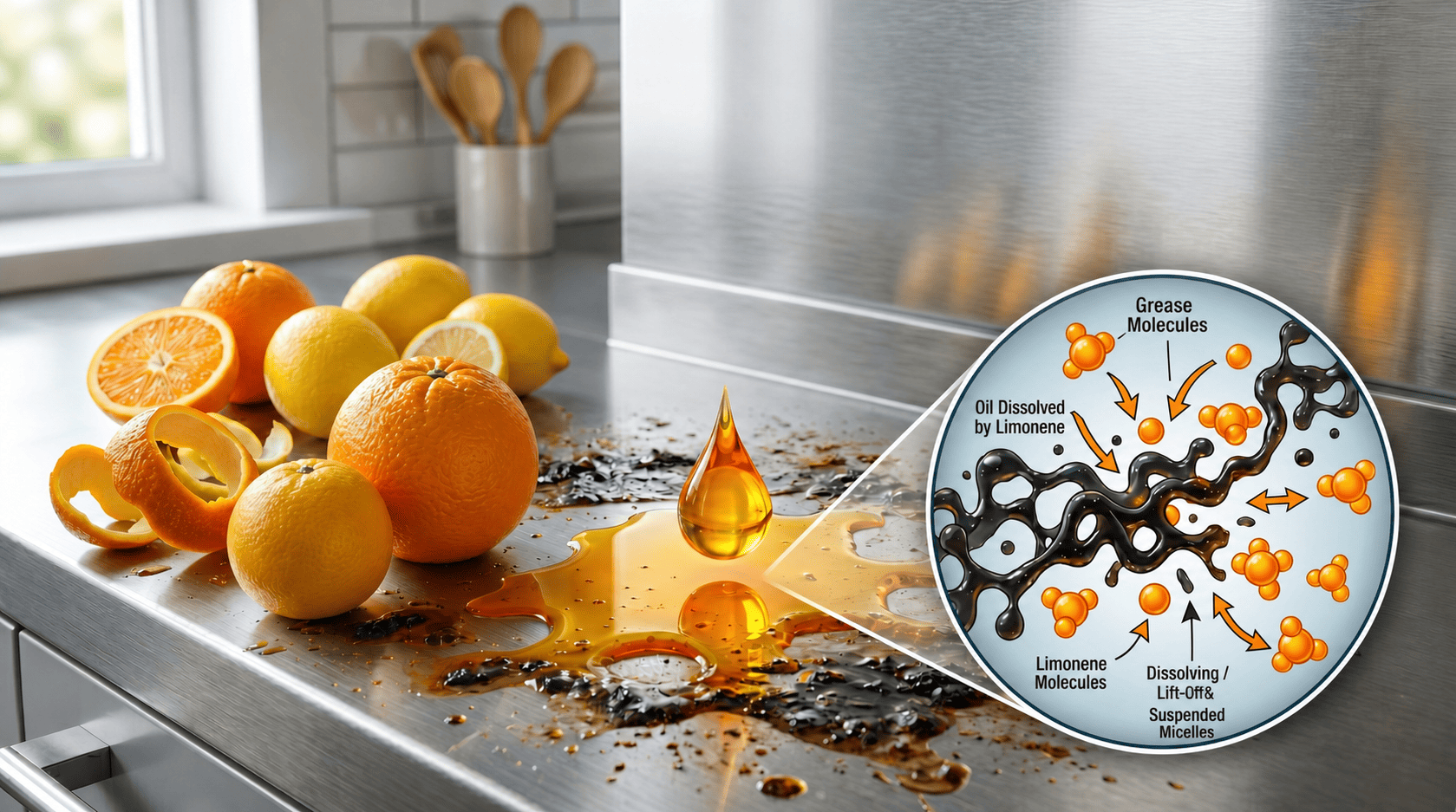 Why citrus oil cut grease so effectively