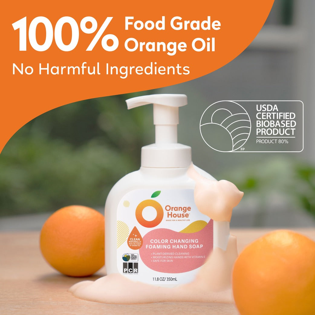 Orange House Color Changing Foaming Hand Soap 11.8 Fl Oz | Orange House