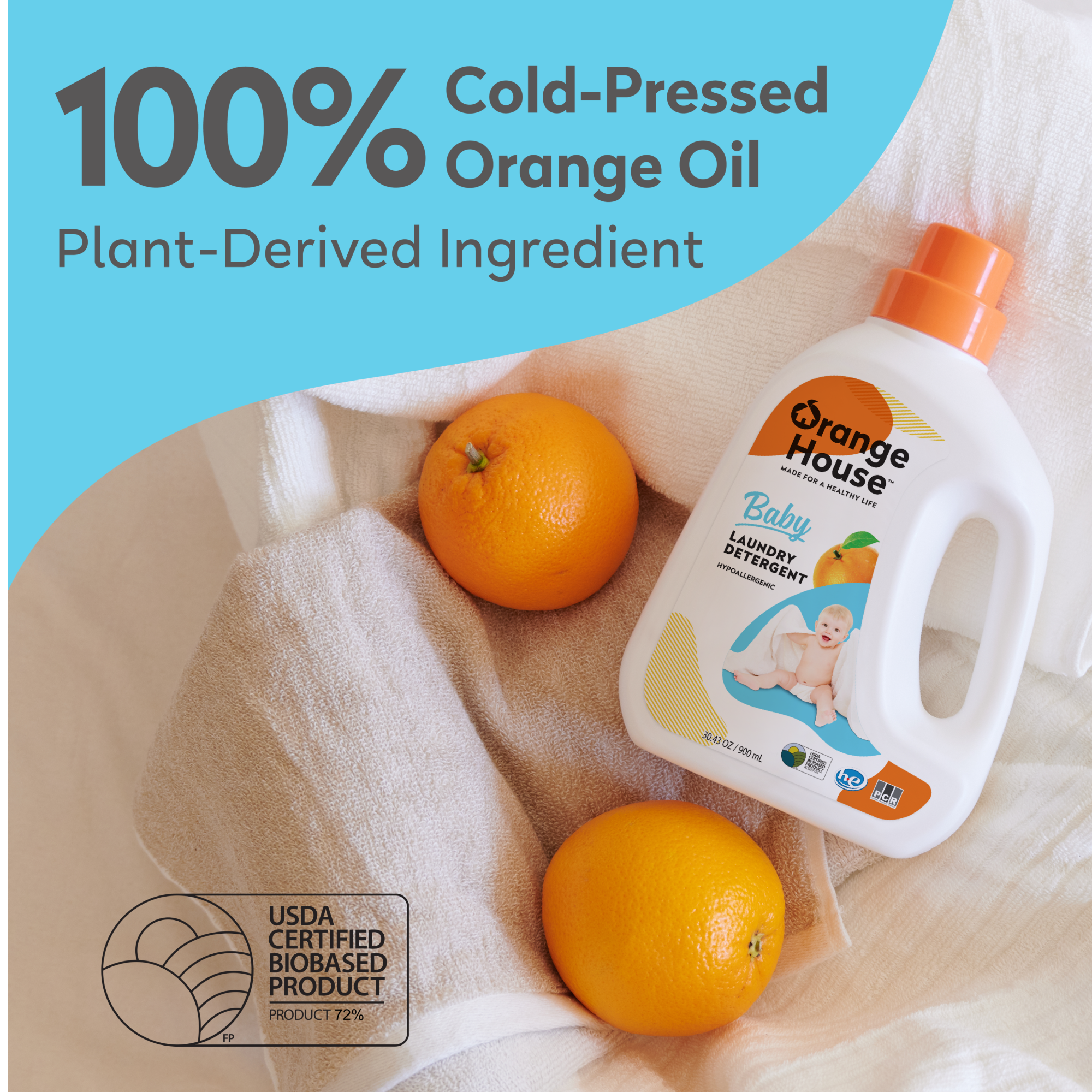 Orange House Liquid Baby Laundry Detergent 30.4 Fl Oz